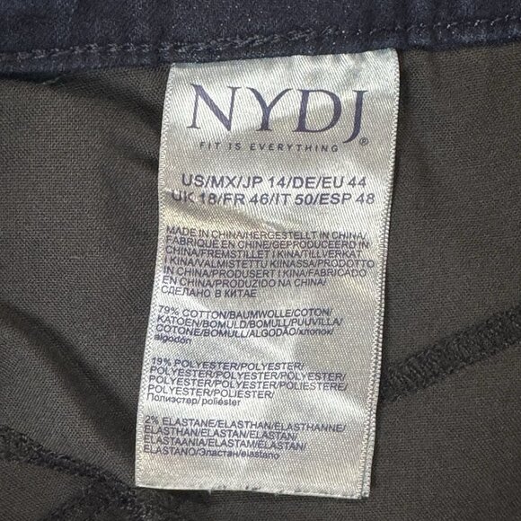 NYDJ Jeans Womens 14 Teresa Wide Leg Trouser Lift Tuck Stretch Dark Wash Denim - Picture 5 of 12